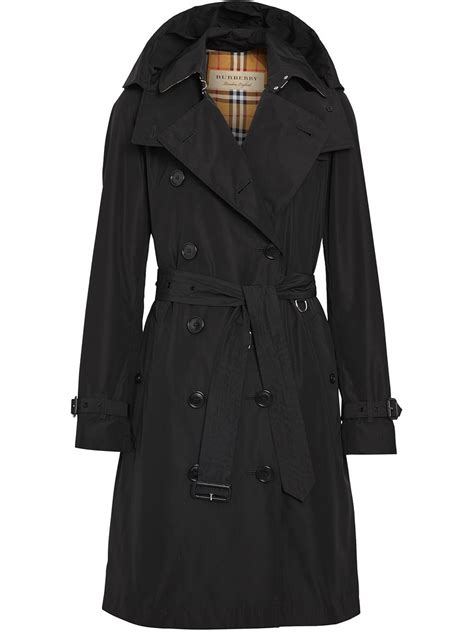 Burberry Kensington Hooded Trench Coat 